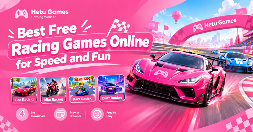 Pink Racing Games Banner